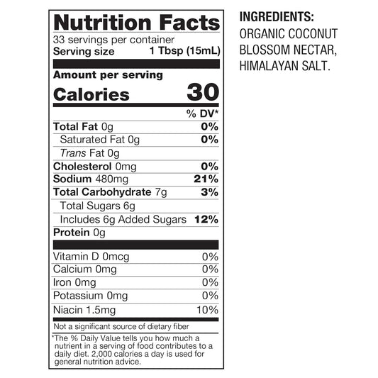 Betterbody Foods Organic Coconut Aminos, Soy Sauce Alternative, Gluten Free, Soy Free, Non-Gmo, 16.9 Ounces