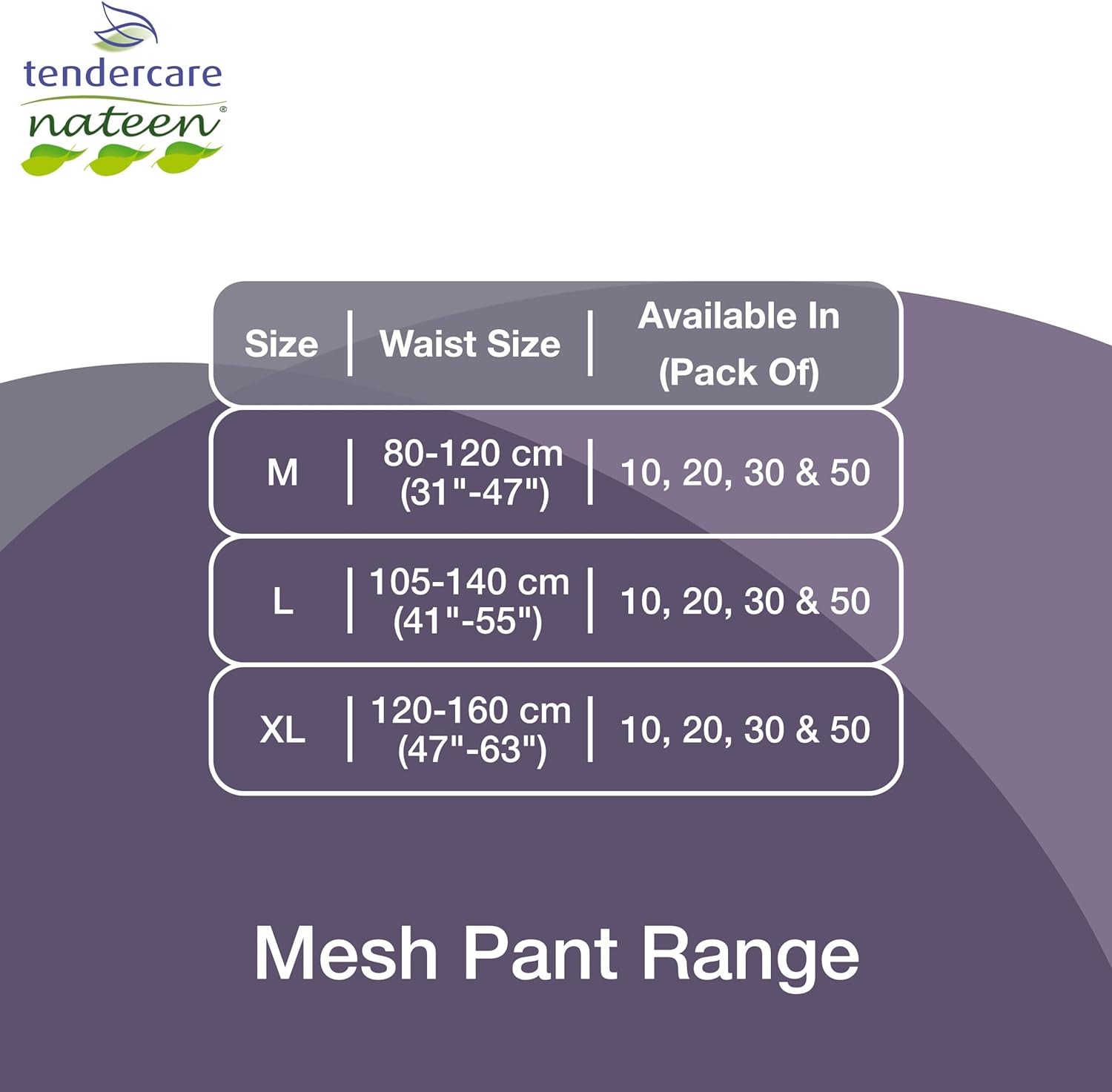 Tendercare Nateen - Reusable Incontinence Pants - 20 Extra Large Adult Mesh Pants - Incontinence Stretch Net Pants for Men & Women - Latex Free Material : Amazon.co.uk: Health & Personal Care