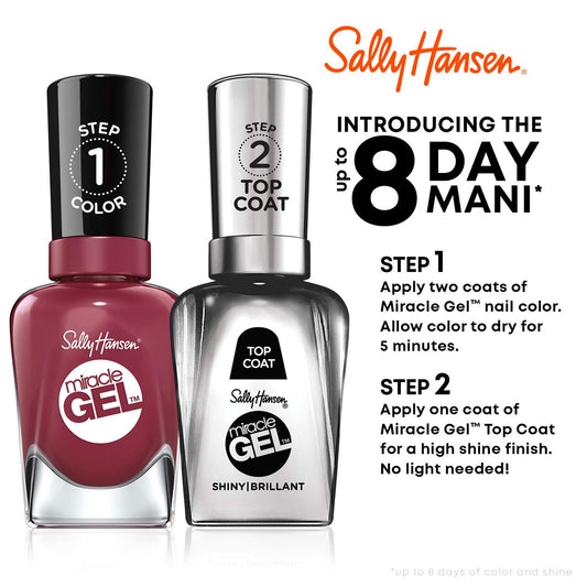 Sally Hansen Miracle Gel Nail Polish, Shade Combustealble #729 (Pack Of 2)