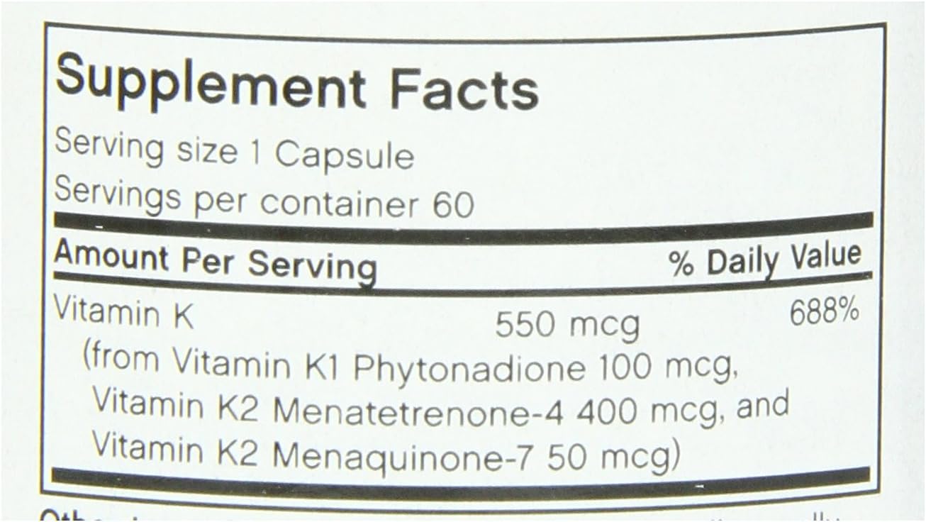 Futurebiotics Capsules, Vitamin K Triple Play, 60 Count (Pack Of 2)