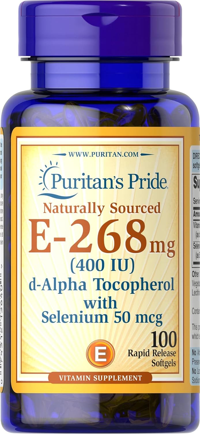Puritan'S Pride Vitamin E-With Selenium 400 Iu Natural 100 Rr Softgels