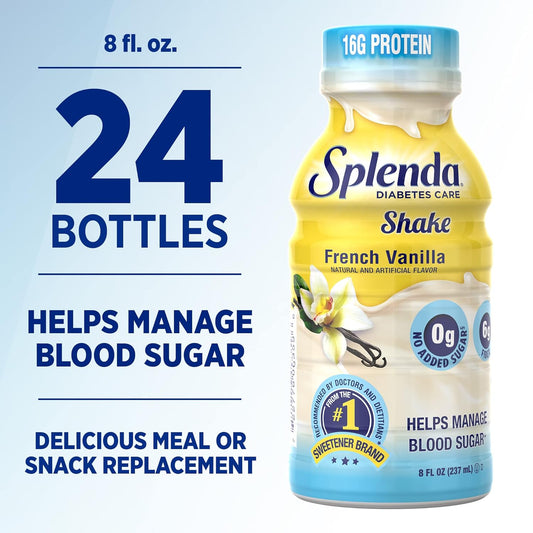 Splenda Diabetes Care Shakes - Meal Replacement Shake, 8 Fluid Ounces Per Bottle (French Vanilla, 6 Pack)