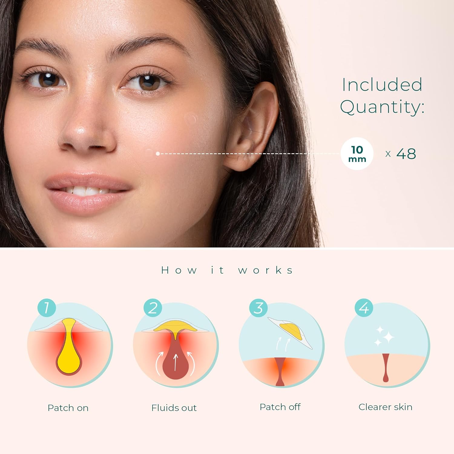 Cleof Pimple Patches For Face & Body - Overnight Use, Invisible Acne Patch For Zits, Spots, Pimples, Whiteheads, Vegan, Cruelty-Free, Hypoallergenic Hydrocolloid Stickers (48 Count, 10Mm) : Beauty & Personal Care