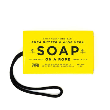Byrd Hydrating Soap On A Rope – Daily Cleansing Face And Body Bar, With Shea Butter, Aloe Vera Gel And Sea Salt, 9 Oz