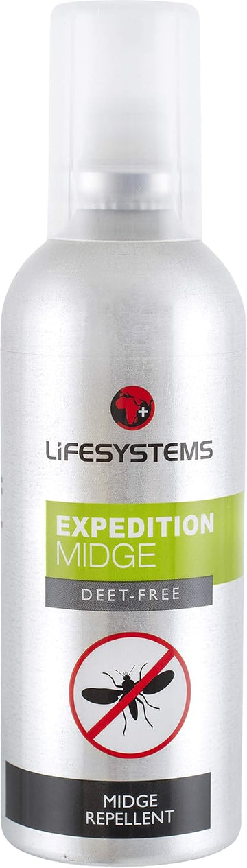 Lifesystems Deet Free Midge & Insect Repellent, Long Lasting For Sensitive Skin | Repels Midges, Mosquitoes, Ticks, Silver