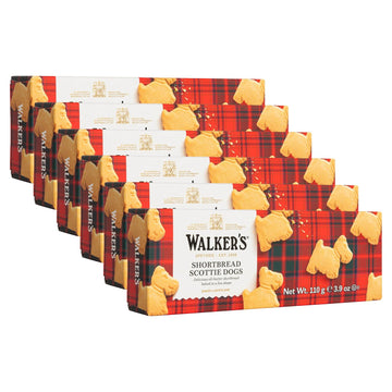 Walker'S Shortbread Traditional Scottie Dog Shaped Cookies, All-Butter Shortbread Cookies, 3.9 Oz Box (Pack Of 6)