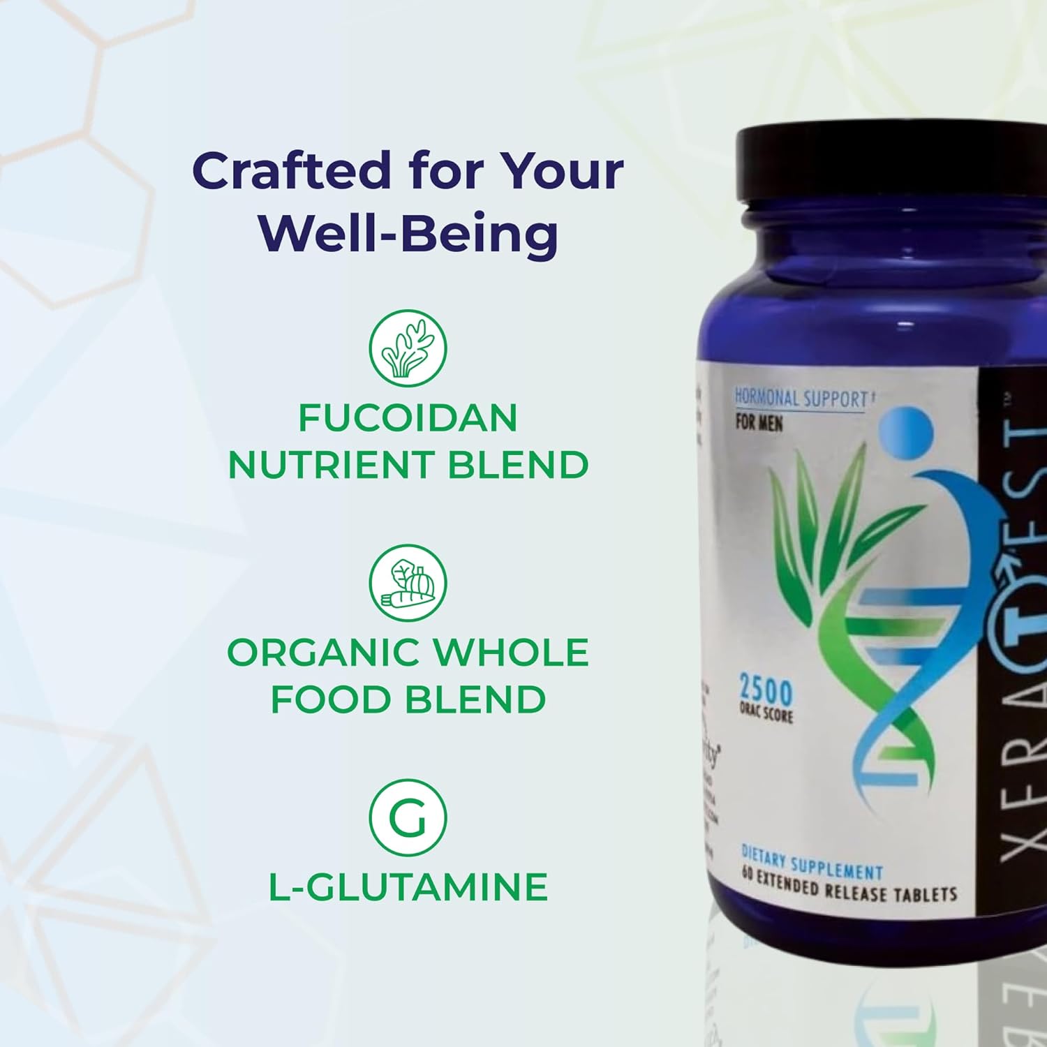 Buy Youngevity Xeratest™ Hormonal Support For Men - Testosterone Support + Telomere Health - With Fucoidan Blend, Whole Foods, Fenugreek - Hormone-Free Botanical Supplement - (60 Extended Release Tablets) On  Free Shipping On Qualified Orders