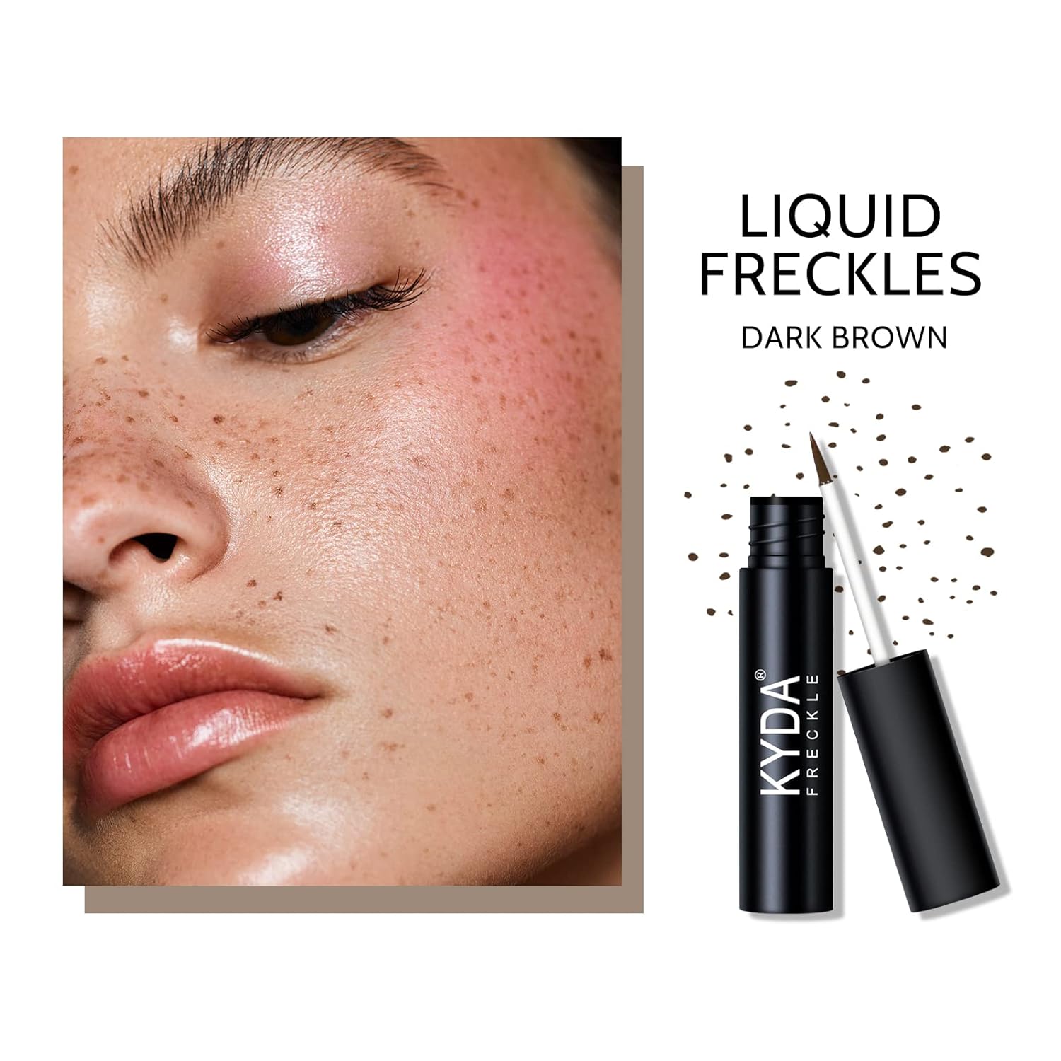 Kyda 2 Colors Liquid Freckle, Natural Freckle Makeup Pen, Longlasting Face Freckle Liquid Makeup, Soft Dot Sopt Pen Magic Freckle Color-Light Brown&Dark Brown : Beauty & Personal Care