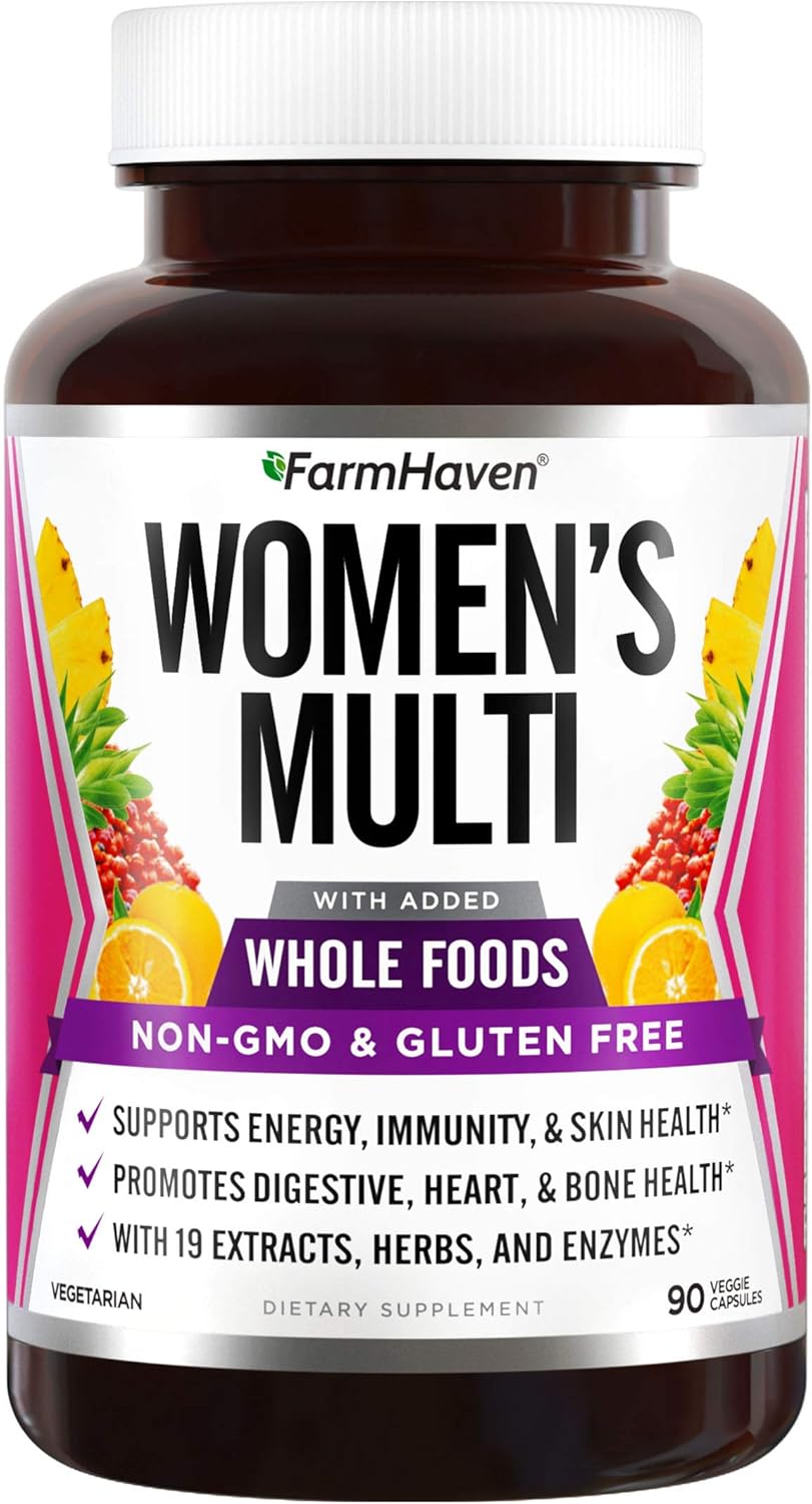 Farmhaven Multivitamin For Women | 22 Essential Nutrients, Fruits & Veggies Womens Multivitamin | Whole Food Multivitamin Boosts Energy, Immune, Heart Health | Womens Daily Vitamins - 90 Capsules