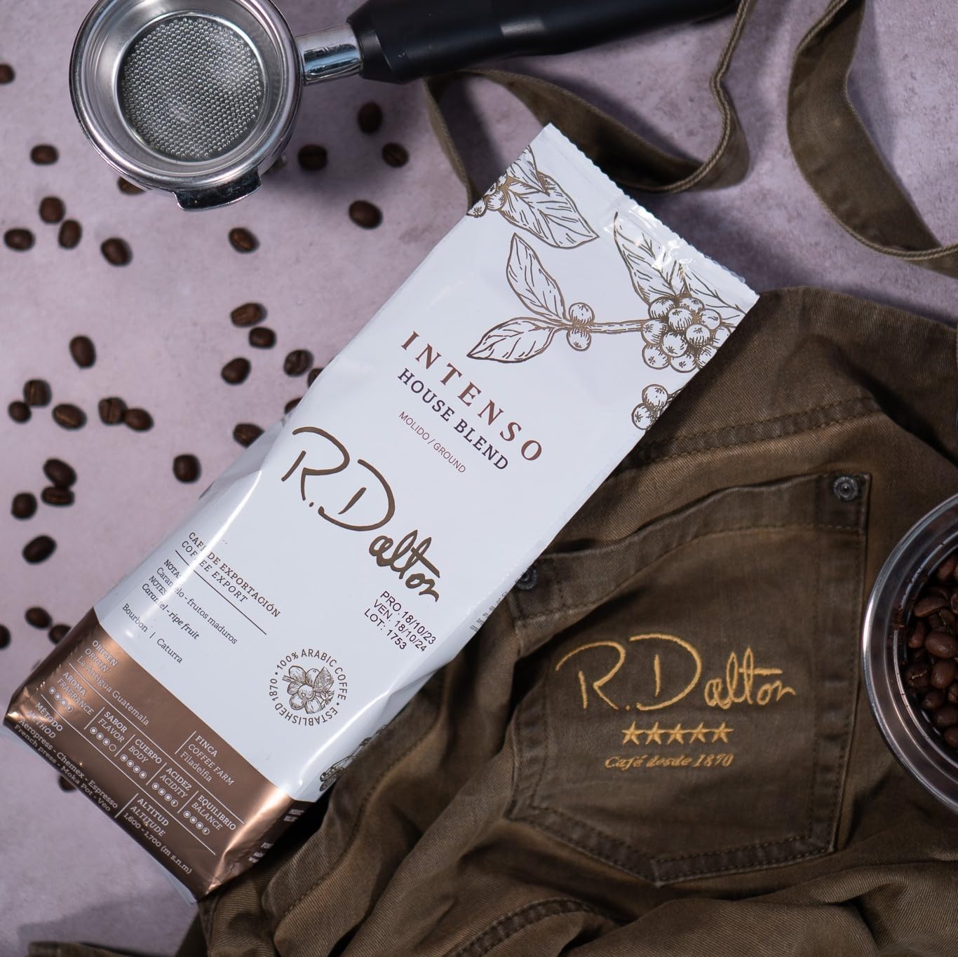 R. Dalton Coffee House Blend Ground Coffee - 12 oz - Authentic Taste - Fragrance and Aroma - Coffee Farm in Antigua Guatemala - Versatile Brewing : Everything Else
