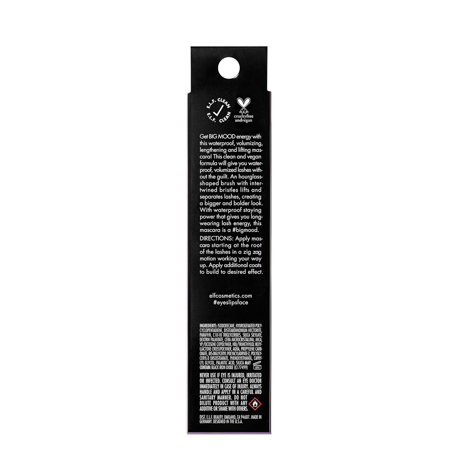 E.L.F. Big Mood Mascara, Instantly Creates Long-Lasting, Bold & Lifted, Voluminous Lashes, Infused With Jojoba Wax, Vegan & Cruelty-Free, Bold Blue : Beauty & Personal Care