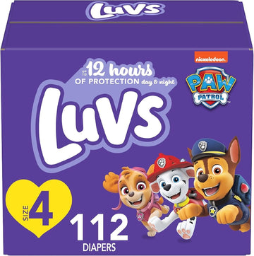 Luvs Diapers - Size 4, 112 Count, Paw Patrol Disposable Baby Diapers