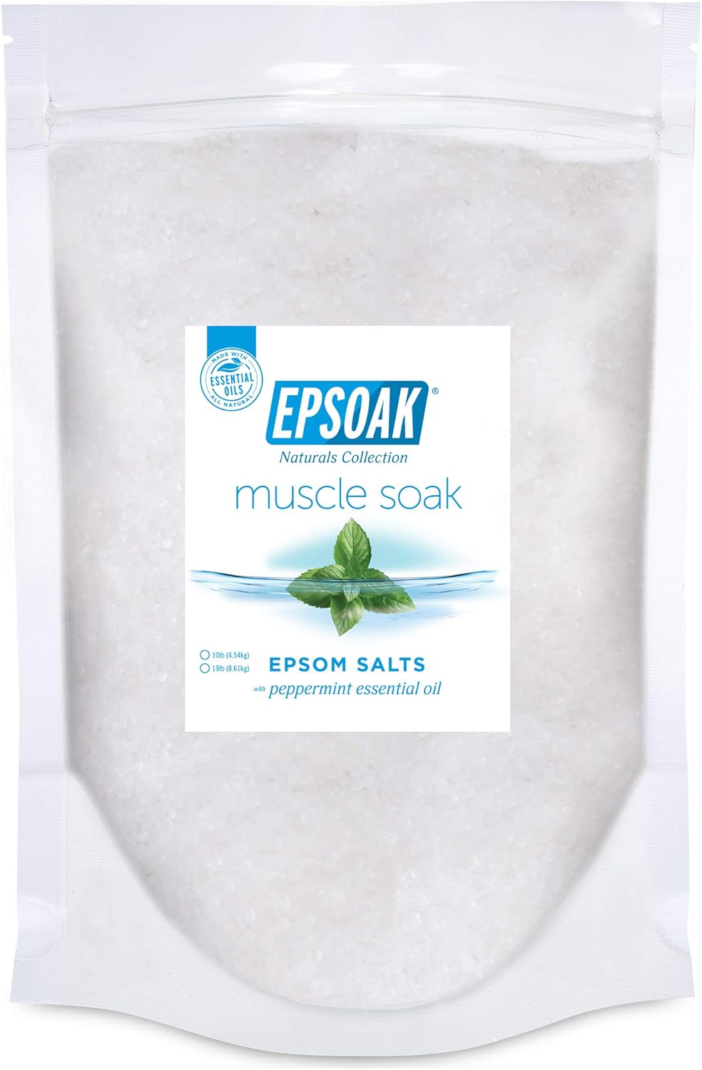 Epsoak Epsom Salt Muscle Soak 19 Lbs. Bulk Bag