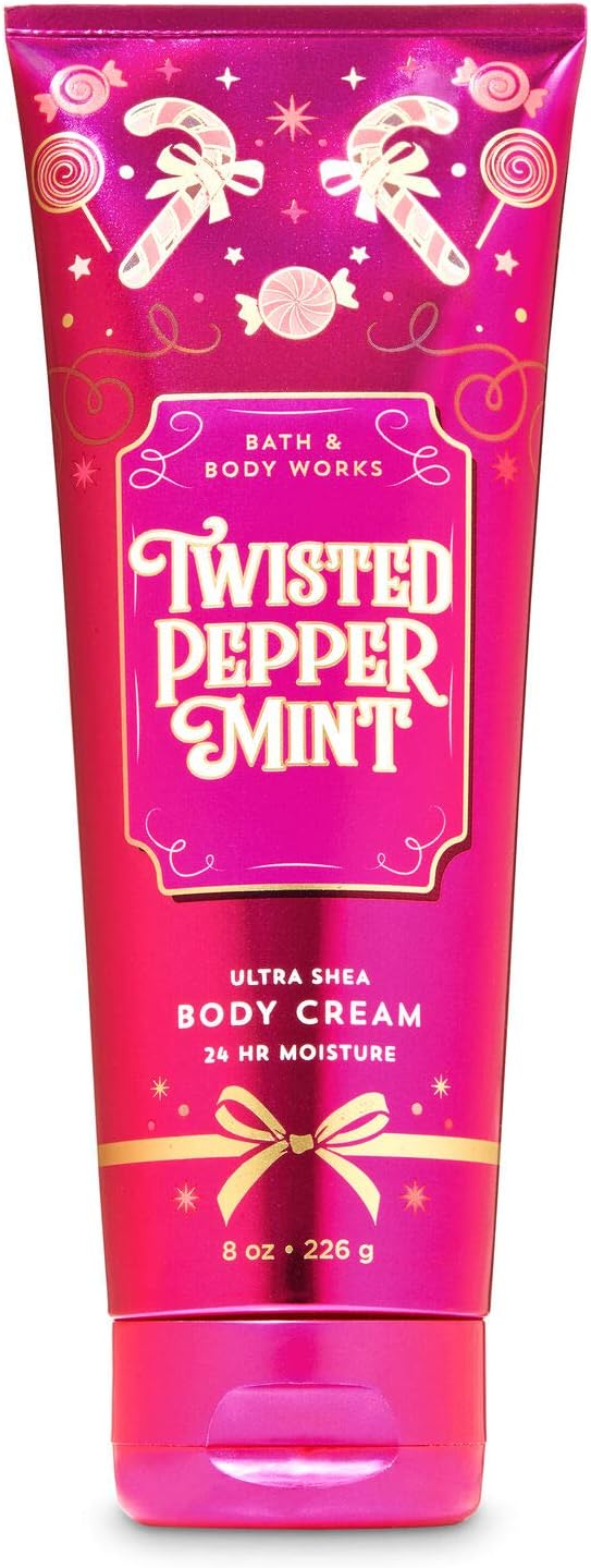 Bath And Body Works Twisted Peppermint Ultra Shea Body Cream 8 Oz