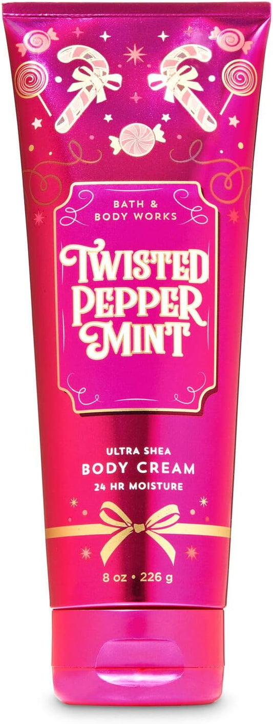 Bath And Body Works Twisted Peppermint Ultra Shea Body Cream 8 Oz