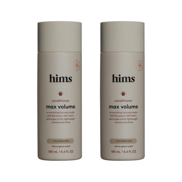 Hims Max Volume Conditioner 2 Pack - Volumizing Conditioner For Men - Citrus Spice - Men'S Natural Conditioner - Moisturizes, Adds Shine & Bounce - 2 X 6.4 Fl Oz Bottles