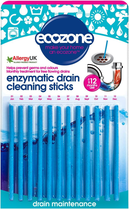 Ecozone Enzymatic Drain Cleaning Sticks, 25G