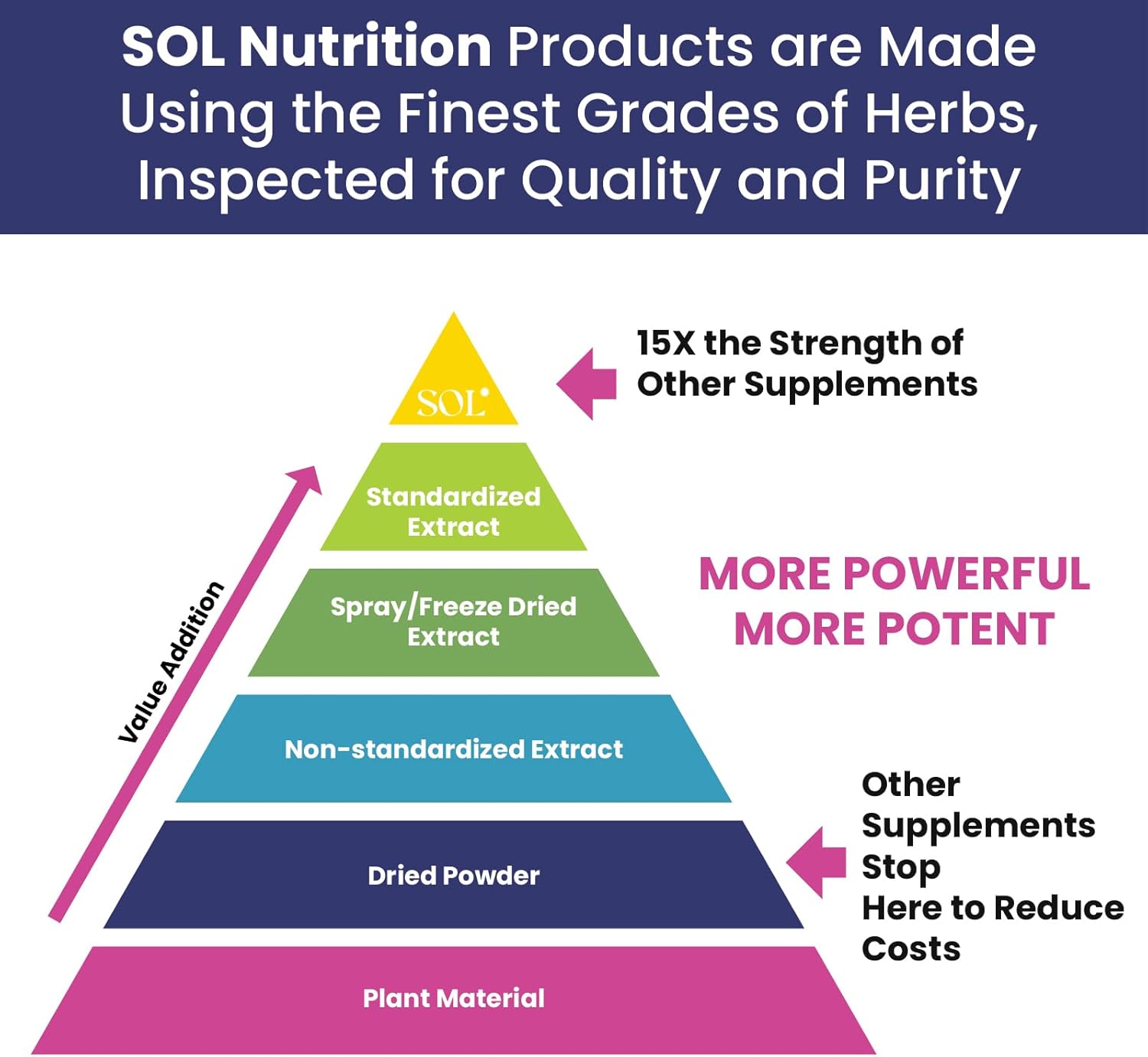 Sol Nutrition GoGo Energy Supplement: Natural Energy Boost, Cortisol Regulation, Focus Support, Herbal Alternative for Men & Women : Health & Household