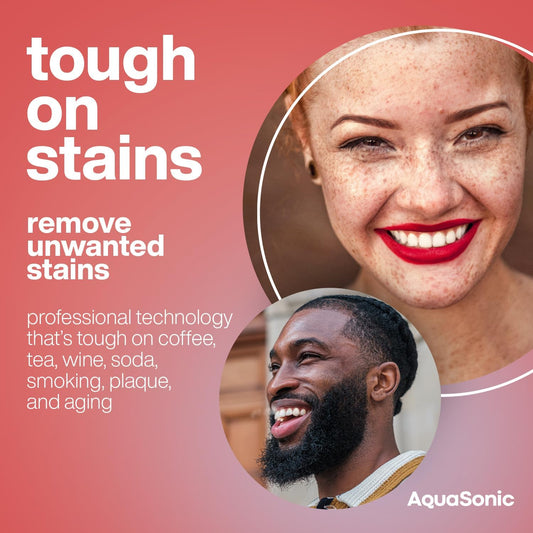 Aquasonic Professional Teeth Whitening Strips - Enamel Safe Teeth Whitening With Hydrogen Peroxide - Easy To Use, Non-Slip, Affordable & Effective (Watermelon)