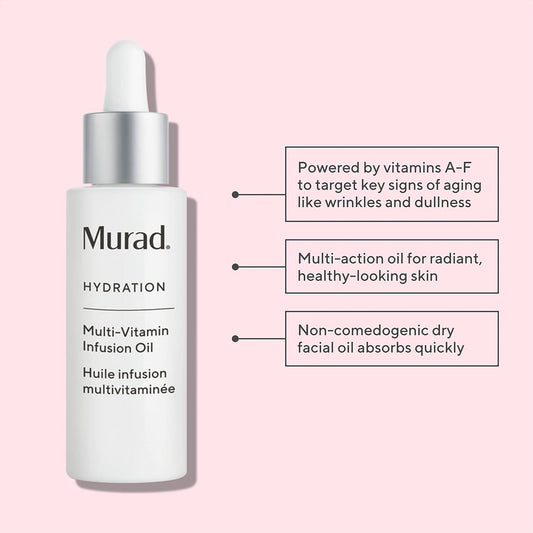 Murad Multi-Vitamin Infusion Facial Oil - Hydration Absorbs Quickly And Moisturizes With Vitamins A-F - Anti-Aging Skin Treatment Backed By Science