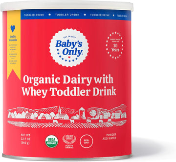 Baby'S Only Organic Dairy With Whey Toddler Drink, Milk Powder With Extra Whey Protein, Iron, Vitamin D, Toddlers 12 Months Old And Up, Organic Toddler Drink, Easy To Digest, 12.7 Oz, 1 Pack