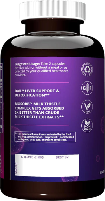 Mrm Nutrition Liver X®| Detoxification | Daily Liver Support | Antioxidants | Biosorb™ Milk Thistle Complex With 5X Absorption | 30 Servings