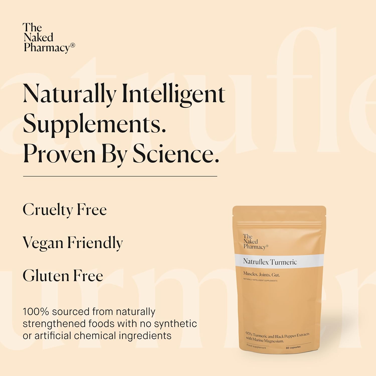 The Naked Pharmacy | Natruflex | Joint & Muscle | Aids Sports Performance | Natural Turmeric and Black Pepper Capsules | High Strength | No Additives | Vegan | 60 Capsules : Amazon.co.uk: Health & Personal Care