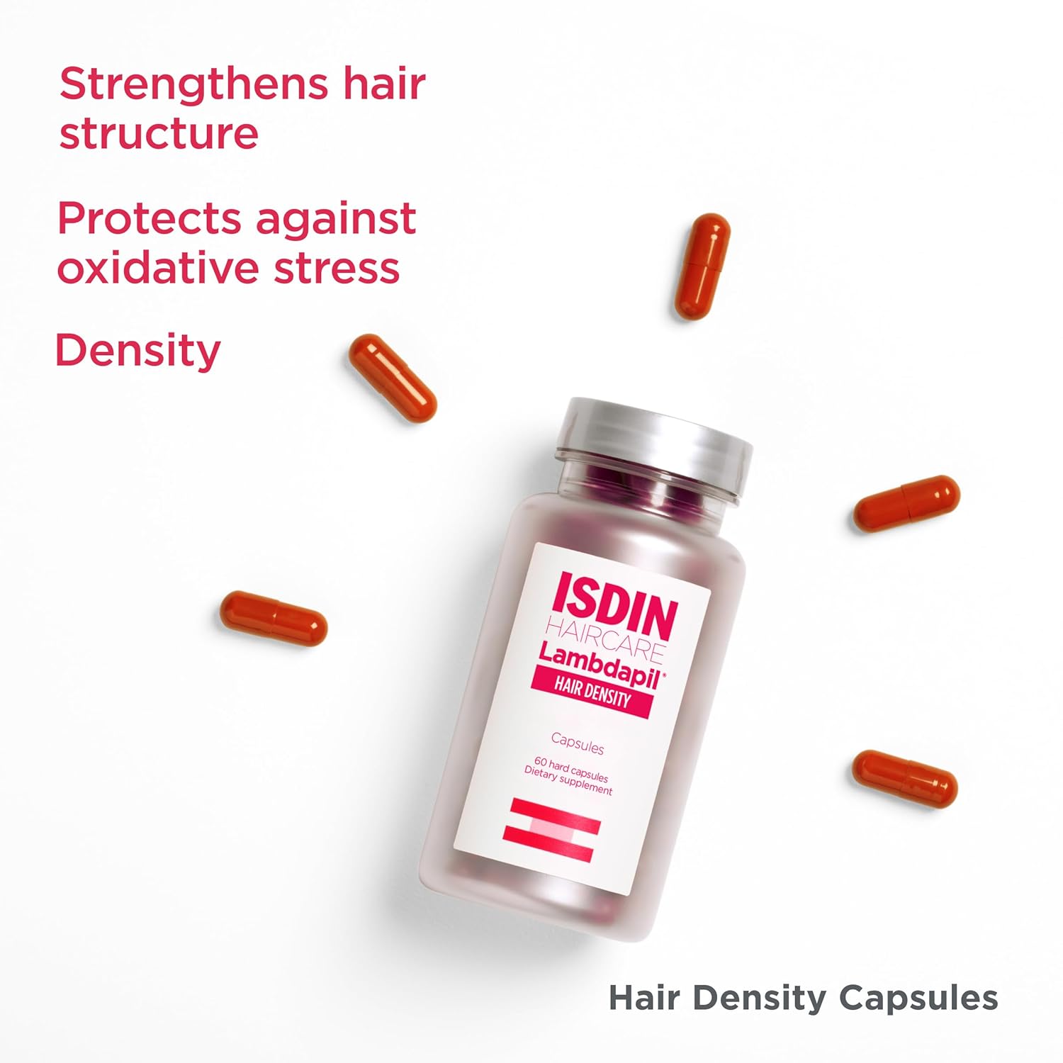 ISDIN Lambdapil Hair Density Loss, Dietary Supplement for Stronger, Thicker and Healthier Hair, 60 capsules : Beauty & Personal Care