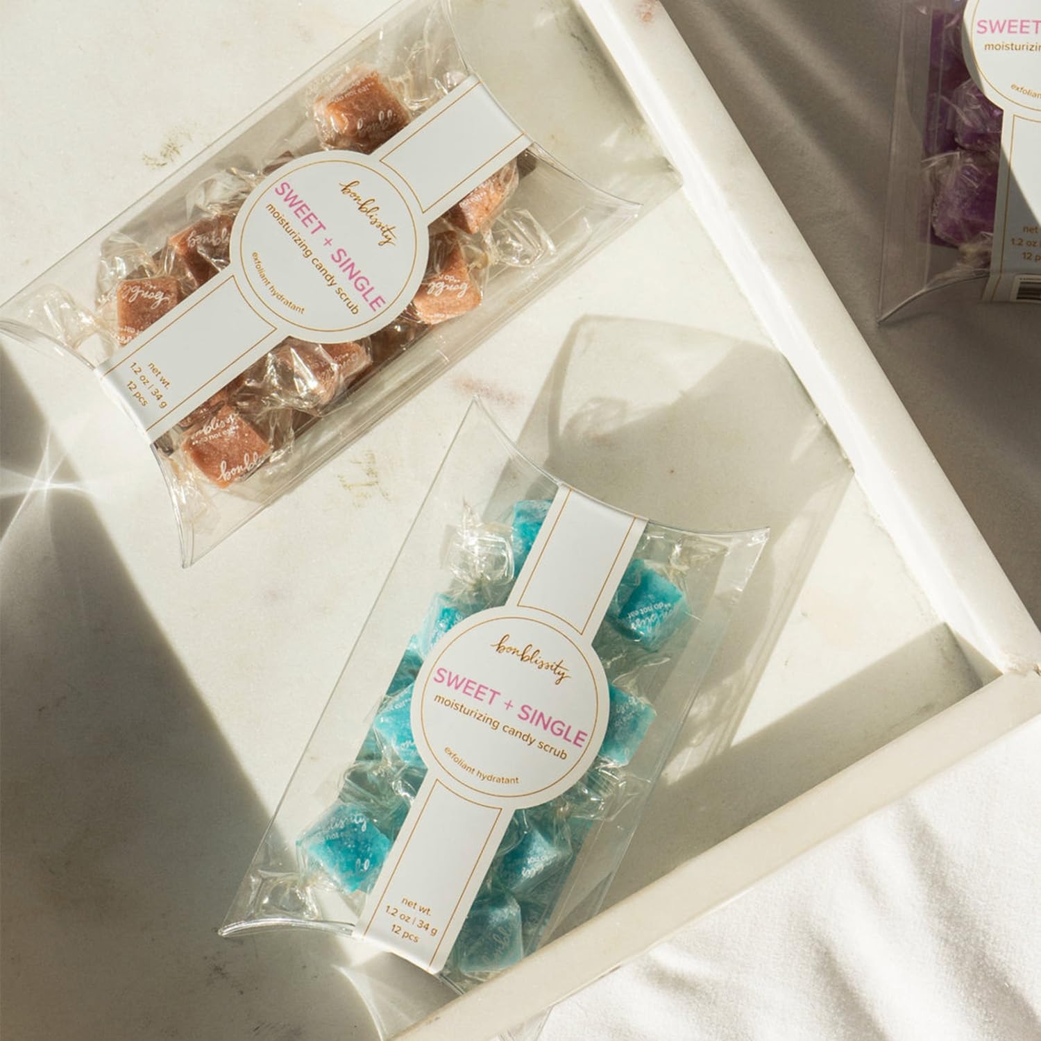 Bonblissity Sugar Cubes Candy Scrub, 12 Pcs - Sugar Body Scrub Gift Set Vanilla Scent, Gentle Hand, Feet, And Body Exfoliator Turns Into Lotions, Spa Small Gifts For Women And Men, Travel Size : Beauty & Personal Care