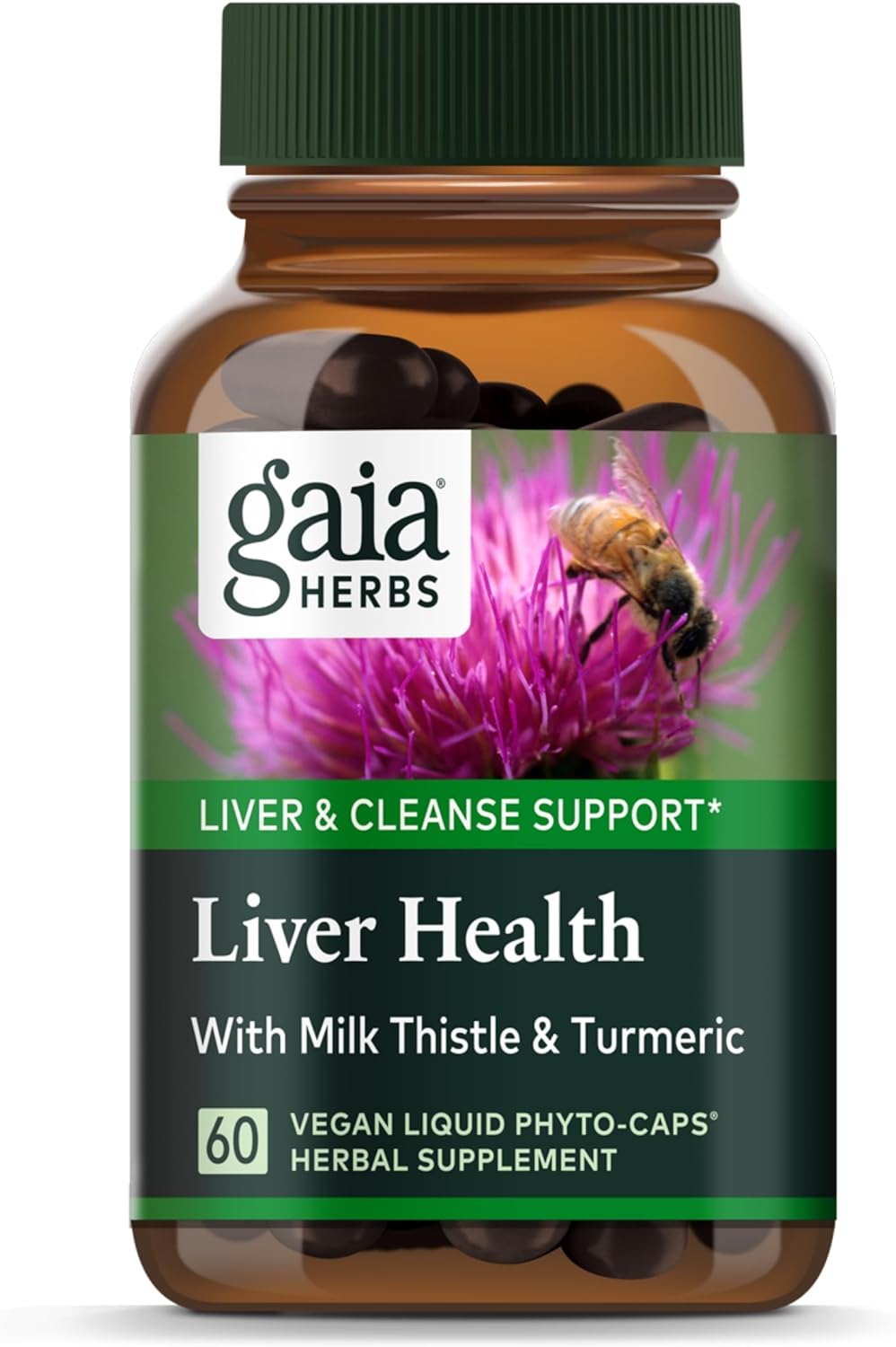 Gaia Herbs Liver Health - Liver Supplement With Milk Thistle, Turmeric Root With Curcuminoids,Schisandra, And Licorice Root For Liver And Cleanse Support-60 Vegan Liquid Phyto-Capsules(30-Day Supply)