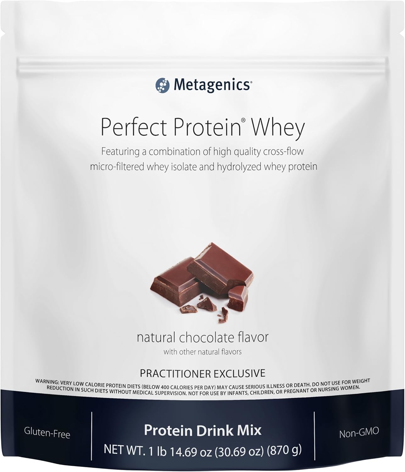 Metagenics Perfect Protein Whey - 20 G Protein - Whey Isolate & Hydrolyzed Whey Protein - With Amino Acids Arginine, L-Tryptophan & More - Non-Gmo & Gluten-Free - Chocolate - 30 Servings