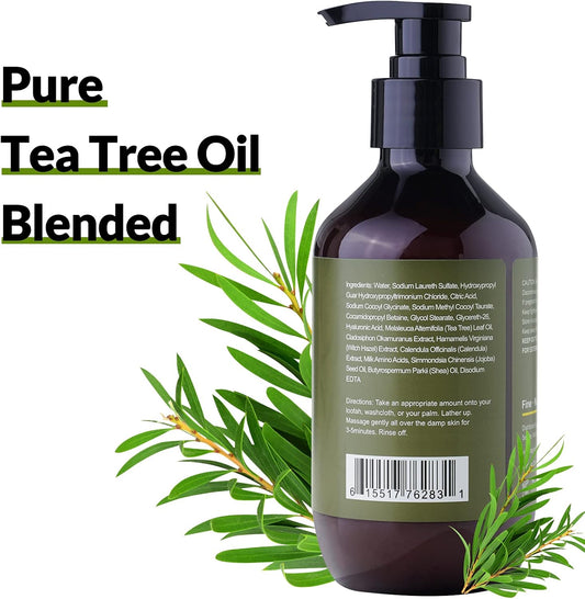 Lagunamoon Tea Tree Body Wash, Antifungal Body Soap With Pure Tea Tree Oil For Athlete'S Foot, Body Odor, Eczema, Jock Itch, Ringworm, Toenail Fungus, Acne, Natural Foot & Body Wash, 300Ml(10.14Fl Oz)