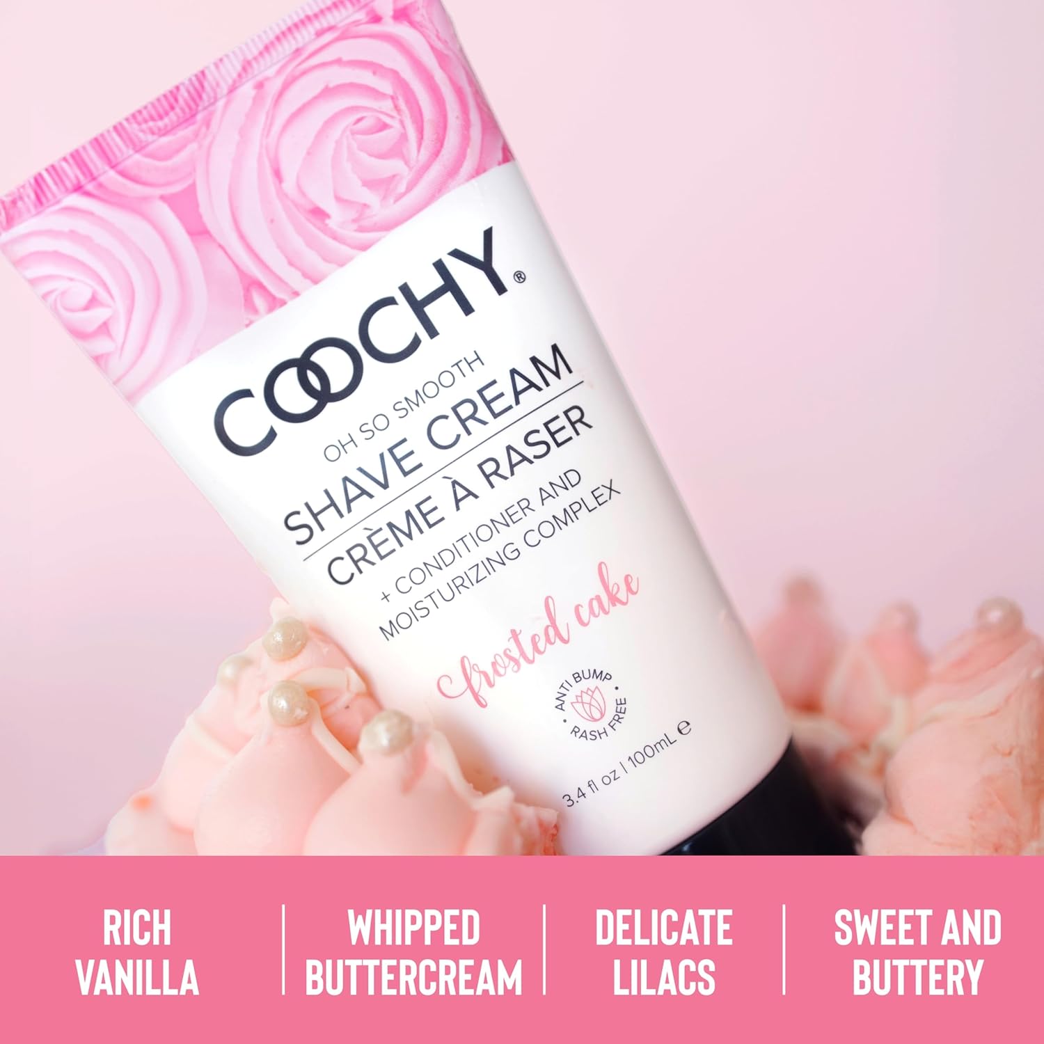 Coochy Shave Cream - Moisturizing Shave Lotion - Gentle Intimate Shaving Cream - For Bikini Area, Underarms, Legs & More - Rash-Free, Hydrating Formula - 12.5 Oz, Frosted Cake : Beauty & Personal Care