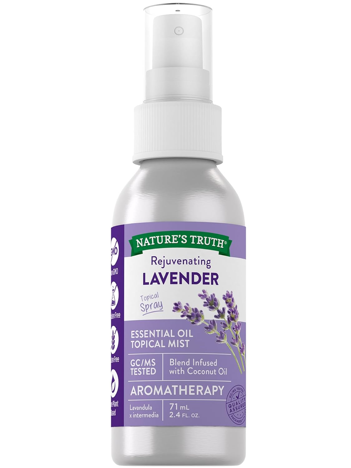 Nature'S Truth Lavender Essential Oil Spray | 2.4 Fl Oz | For Room Aroma Mist, Topical Use, & Yoga