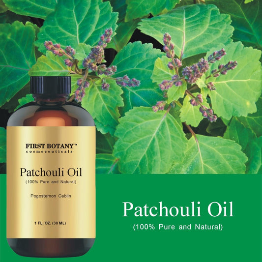 First Botany, 100% Pure Patchouli Essential Oil - Premium Patchouli Oil For Aromatherapy, Massage, Topical & Household Uses - 1 Fl Oz (Patchouli)