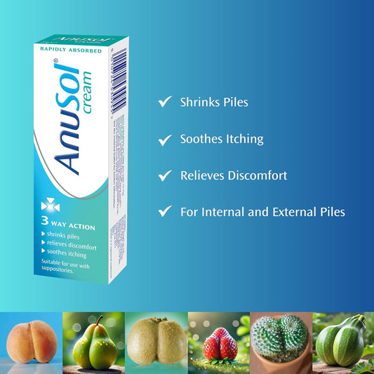 Anusol Haemorrhoids Treatment Cream – Proven Formula Shrinks Piles, Relieves Discomfort, Soothes Itching & Lubricates – 23G