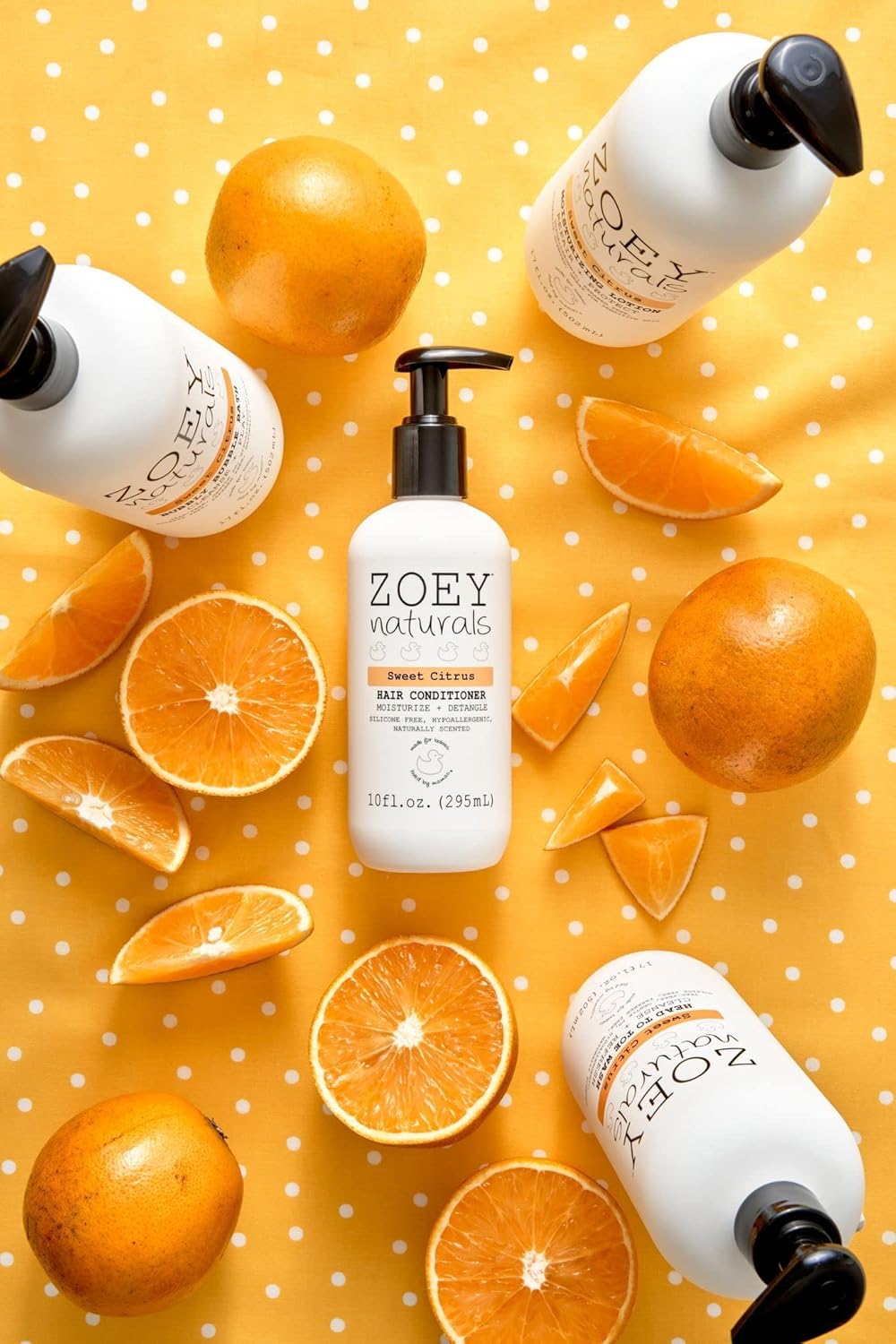 Zoey Naturals - Sweet Citrus Hair Conditioner For Kids, Tear-Free, Hypoallergenic, Paraben-Free, Cruelty Free, Made In Usa