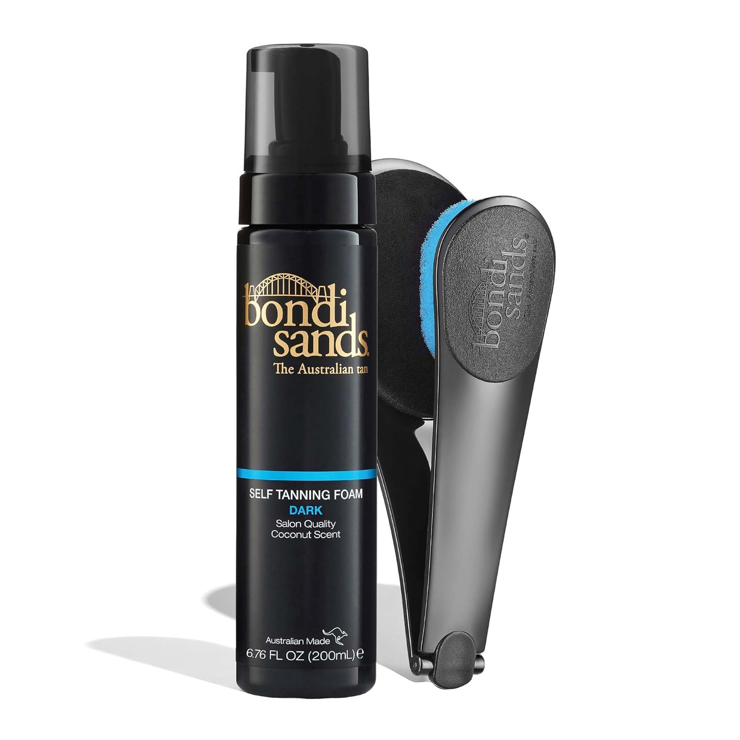 Bondi Sands Dark Self Tanning Foam + Back Applicator | Includes Lightweight Foam and 1 Back Applicator with 3 Replacement Pads ($36 Value)