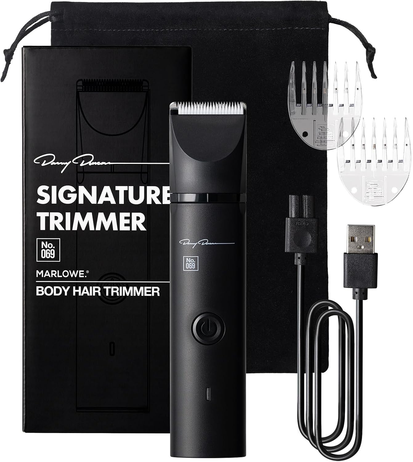 Marlowe. Hair Trimmer Charging Cable, Black, 1 Replacement Usb Cable For Body Hair Trimmer, 3 Ft Charger Cord