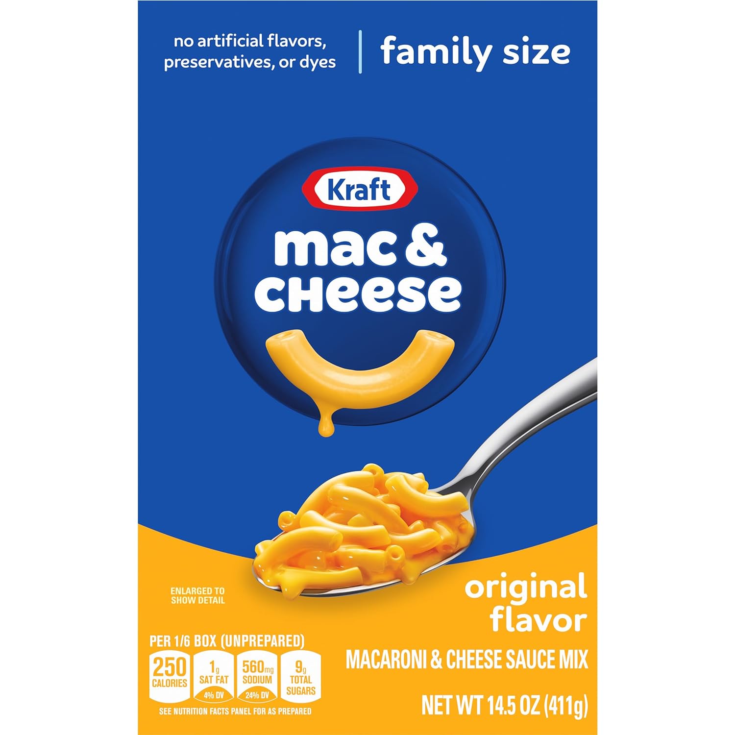 Kraft Original Macaroni & Cheese Dinner Family Size (14.5 oz Box)