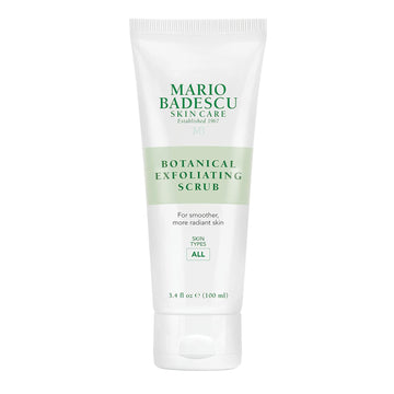 Mario Badescu Botanical Exfoliating Scrub For All Skin Types, Face Scrub With Ivory Palm Seeds & Green Tea Extract, Gentle Exfoliating Face Wash, 3.4 Fl Oz