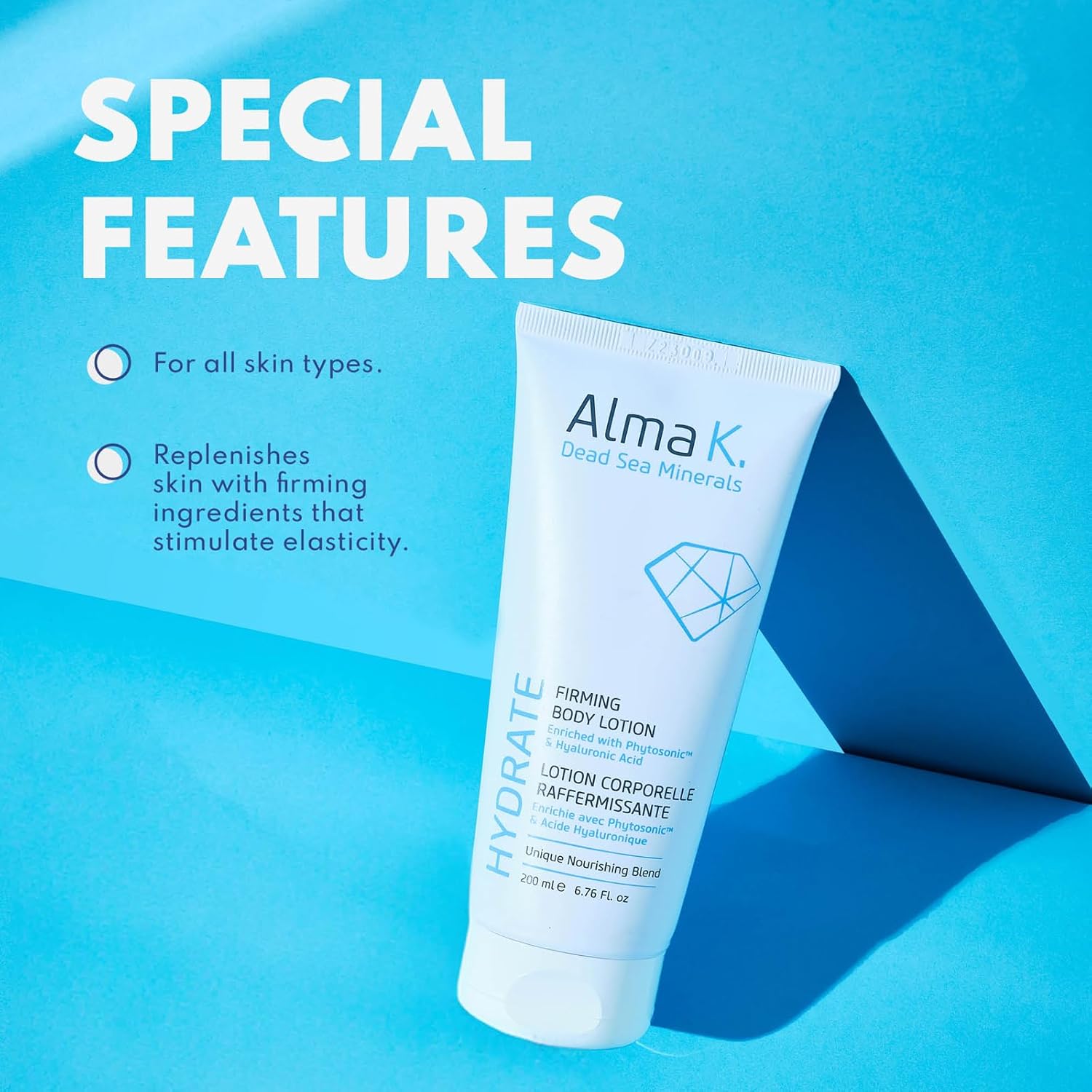 Alma K Firming Body Lotion - Daily Body Cream - With Dead Sea Minerals, Hyaluronic Acid - Body Lotion For Dry Skin - 6.7 Oz : Beauty & Personal Care