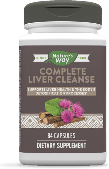 Nature's Way Complete Liver Cleanse, Supports Liver Health*, with Milk Thistle Seed Extract Taurine, L-Glutamine, 84 Capsules