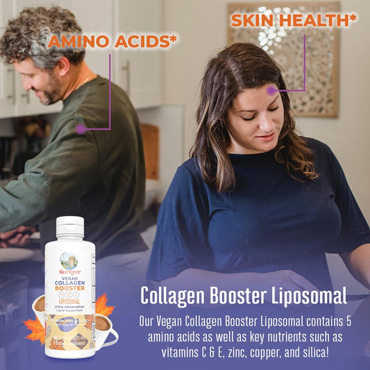 MaryRuth Organics Collagen Booster Liposomal, Sugar Free, Liquid Collagen Booster with Vitamin C, Vitamin E, Zinc, Copper & Silica, Skin Care & Joint Support Supplement, Vegan, Non-GMO, 7.6 Fl Oz