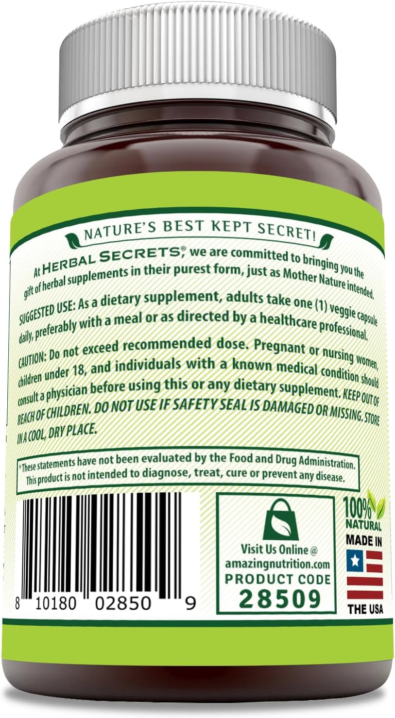 Herbal Secrets Neem Supplement | 500 Mg Per Serving | 120 Veggie Capsules | Non-GMO | Gluten Free | Made in USA : Health & Household