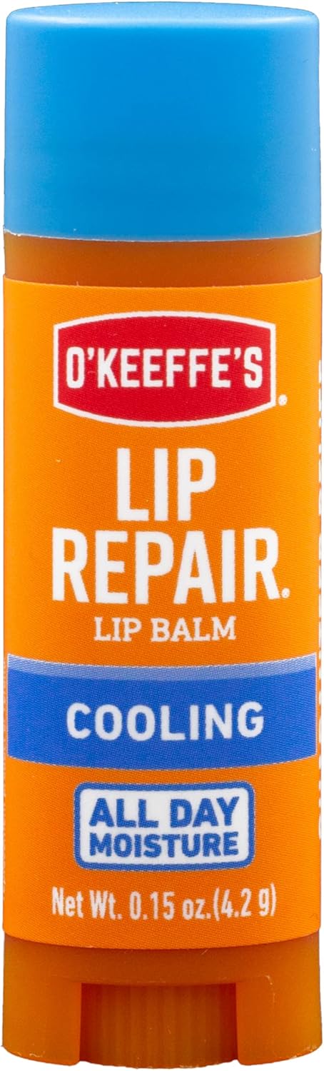 O'Keeffe'S Cooling Relief Lip Repair Lip Balm For Dry, Cracked Lips, Stick, (Pack Of 4)