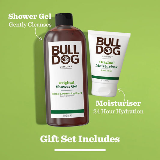 Bulldog Skincare - Original Body Care Duo Giftset For Men | Original Shower Gel & Moisturiser