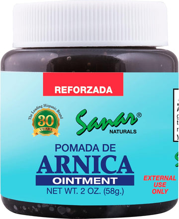 Sanar Naturals Arnica Dark Ointment Relief, 2 Oz - Fast Action For Joint, Back, Neck, Knee, Hand, Foot, And More, Travel Size