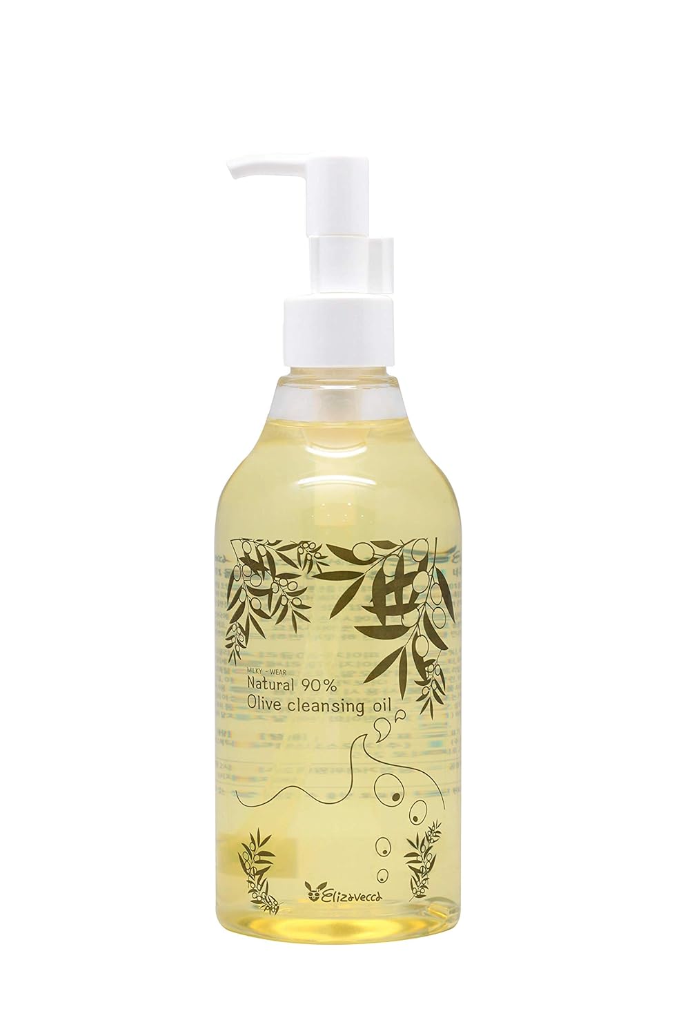 Elizavecca Natural 90% Olive Cleansing Oil, 8.5 Ounce 300Ml - Makeup Cleansing Oil | Wash Off Cleansing | Makeup Remover Korean