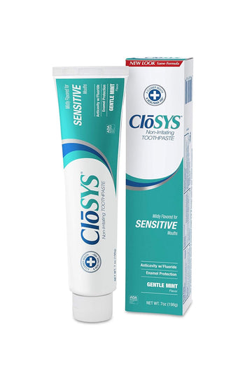 CloSYS Fluoride Toothpaste, 7 Ounce, Gentle Mint, Whitening, Enamel Protection, Sulfate Free